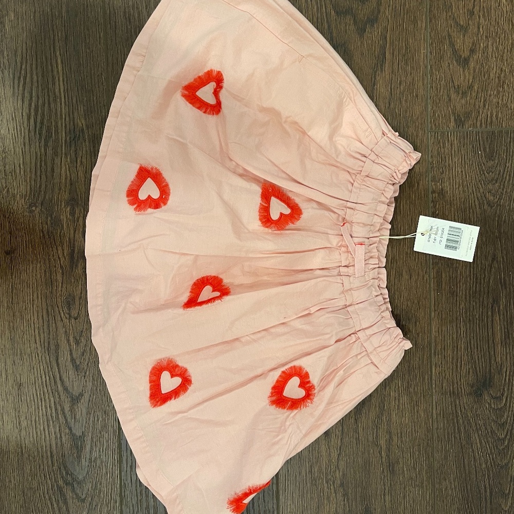 Mini Boden Pink Red Skirt - NWT - Size 7/8